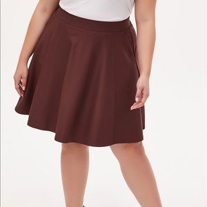 Brown Torrid Ponte Mini Skirt